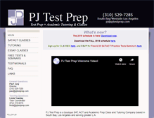 Tablet Screenshot of pjtestprep.com